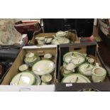 THREE TRAYS OF BURLEIGHWARE TEA & DINNERWARE