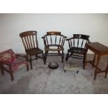 A QUANTITY OF ASSORTED FURNITURE TO INCLUDE CHAIRS