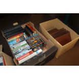 A BOX OF BOOKS TO INCLUDE MODERN CRIME NOVELS TOGETHER WITH A BOX OF TIME LIFE BOOKS ON AMERICAN