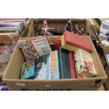 A BOX OF STAMPS, STAMP ALBUMS & CONTENTS, CIGARETTE CARDS ETC. INCLUDING SILKS TOGETHER WITH A .