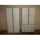 TWO MODERN WARDROBES