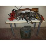 A QUANTITY OF TOOLS AND A JERRY CAN