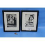 A PAIR OF FRAMED COPPERPLATE ENGRAVINGS PENCILLED WINDSOR