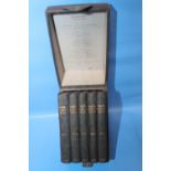 SCOTT'S POETICAL WORKS - THE OXFORD MINIATURE EDITION, boxed set of five miniature volumes published