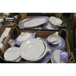 TWO TRAYS OF ASSORTED TEA & DINNERWARE