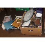 A QUANTITY OF METALWARE ETC.