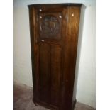 AN OAK SINGLE WARDROBE