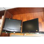 AN ALBA 22" FLATSCREEN TV TOGETHER WITH A BUSH 22" FLATSCREEN TV