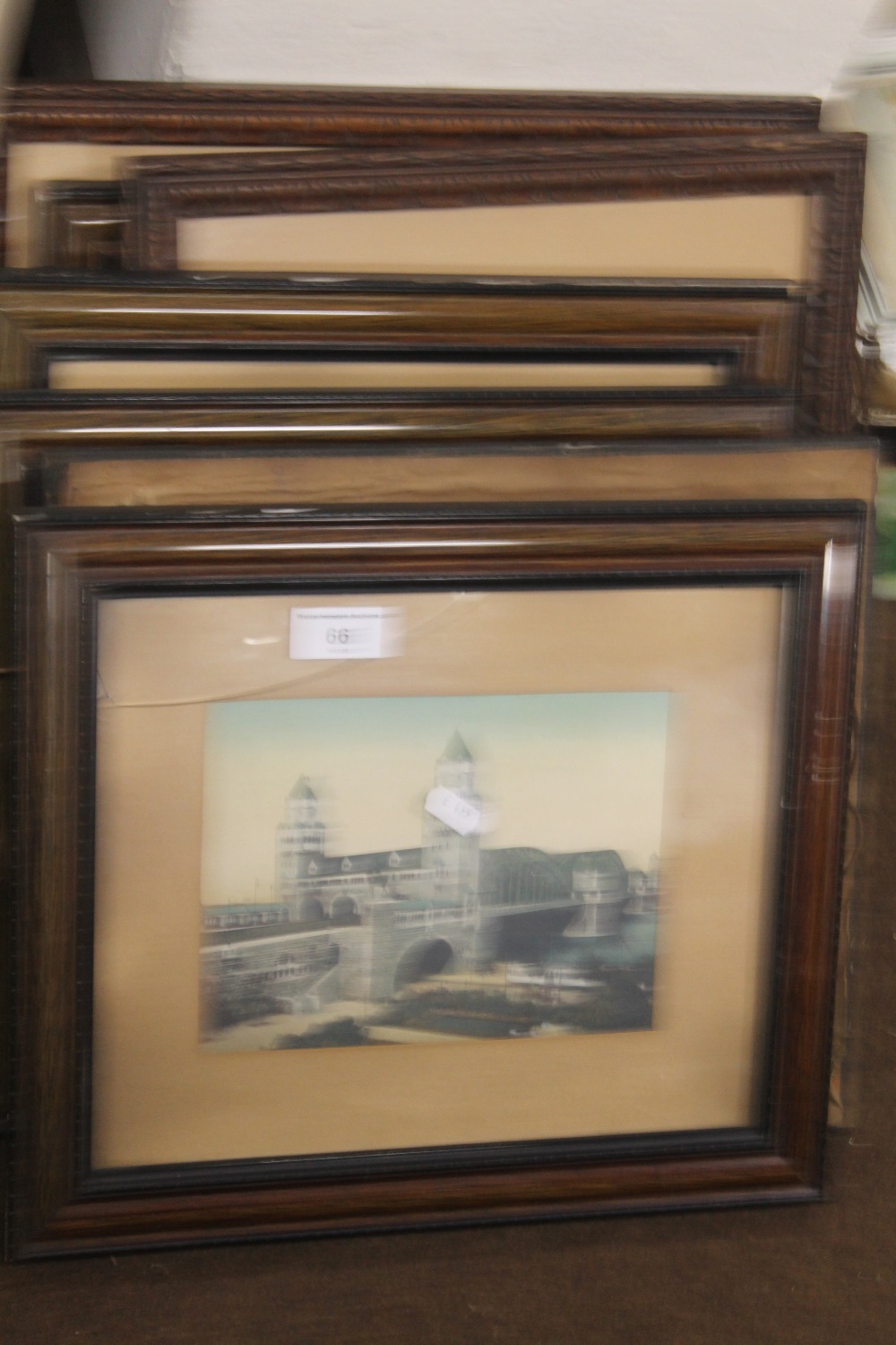 A COLLECTION OF ASSORTED PRINTS DEPICTING BUILDINGS, SEASCAPES ETC.