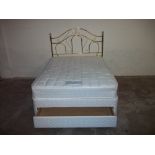 A DOUBLE BED AND MATTRESS