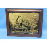 A FRAMED ANTIQUE METALLIC PICTURE, I BRAGG 1859 A/F