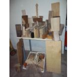 A COLLECTION OF WOOD CARVING BLANKS TO INCLUDE CHERRY, ELM, LONDON PLANE, BURR ELM, HEART, LIME