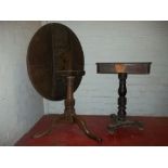 A TILT TOP TABLE + AN OCCASIONAL TABLE A/F