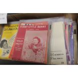 1950S SHEET MUSIC MAINLY FEMALE SINGERS POPULAR MUSIC to include Ruby Murray, Anne Shelton, Eydie