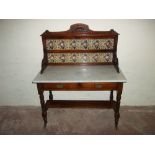 A MARBLE TOPPED WASHSTAND