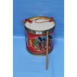 A CHAD VALLEY 1049 DRUM WITH DRUMSTICK IN ORIGINAL BOX