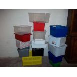 A QUANTITY OF PLASTIC BOXES