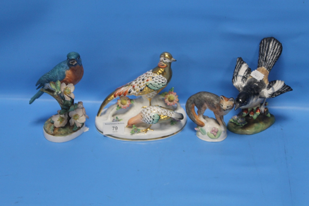 FOUR ANIMAL ORNAMENTS