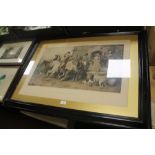 A FRAMED ENGRAVING TITLED 'LASSIE HAS HER LADDIE'