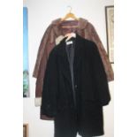 THREE LADIES COATS INCLUDING A SHEEPSKIN