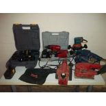 A QUANTITY OF ASSORTED POWER TOOLS ETC.