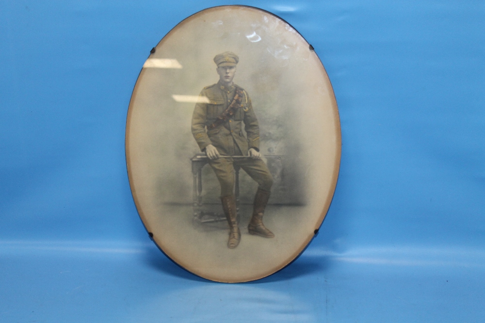 A FRAMED AND GLAZED MILITARY PRINT