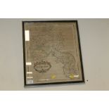 A ROBERT MORDEN (SWALE AND CHURCHILL) MAP OF OXFORDSHIRE, in Hogarth frame