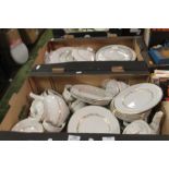 TWO TRAYS OF ROYAL DOULTON 'FAIRFAX' TEA & DINNERWARE