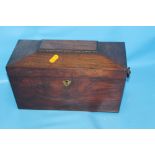 A COFFIN SHAPED TEA CADDY