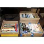THREE BOXES OF MILITARY BOOKS