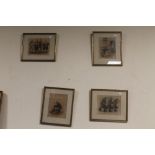 FOUR FRAMED ANTIQUE WATERCOLOURS