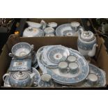 TWO TRAYS OF WEDGWOOD 'FLORENTINE' TEA & DINNERWARE