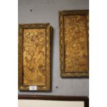 A PAIR OF UNUSUAL ANTIQUE GILT FRAMED FIGURE STUDIES