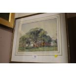A FRAMED AND GLAZED COUNTRY SCENE WATERCOLOUR SIGNED ALFRED T CLINT