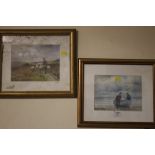 TWO FRAMED AND GLAZED CHARLES MCAULEY PRINTS