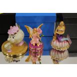 A BEAUTY AND THE BEAST TRINKET POT TOGETHER WITH TWO OTHERS