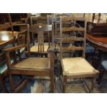 FIVE ASSORTED FRENCH STYLE CHAIRS