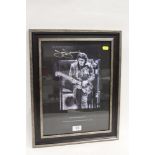 A SIGNED PRINT OF GUITARIST TONY IOMMI OF BLACK SABBATH