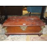 A COLONIAL STYLE HARDWOOD BOX W-65 CM