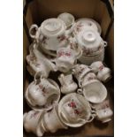 A TRAY OF ROYAL ALBERT LAVENDER ROSE CHINA ETC