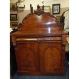 A VICTORIAN MAHOGANY CHIFFONIER OF SMALL PROPORTION H- 149 W- 106 CM