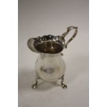 A 925 CONTINENTAL SILVER CREAM JUG, approx weight 115g, H 10 cm