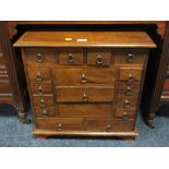 A MODERN COLONIAL STYLE SMALL MULTI-DRAW CHEST H-55 W-55 CM