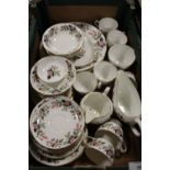 A TRAY OF WEDGWOOD HATHAWAY ROSE CHINA