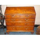 A GEORGIAN MAHOGANY COUNTRYMADE BUREAU W-107 CM