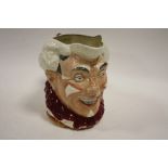 A LARGE ROYAL DOULTON CHARACTER JUG 'CLOWN' WHITE HAIRED VERSION RN 28163, H 16 cmCondition Report: