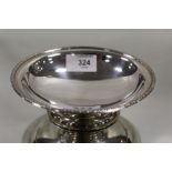 A HALLMARKED SILVER FOOTED DISH