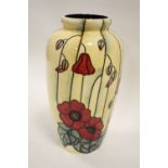 A LARGE OLD TUPTONWARE POPPY PATTERN VASE