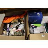 TWO BOXES OF ASSORTED WHOLESALE STYLE SUNDRIES