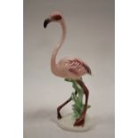 A GOEBEL CERAMIC FIGURE OF A FLAMINGO